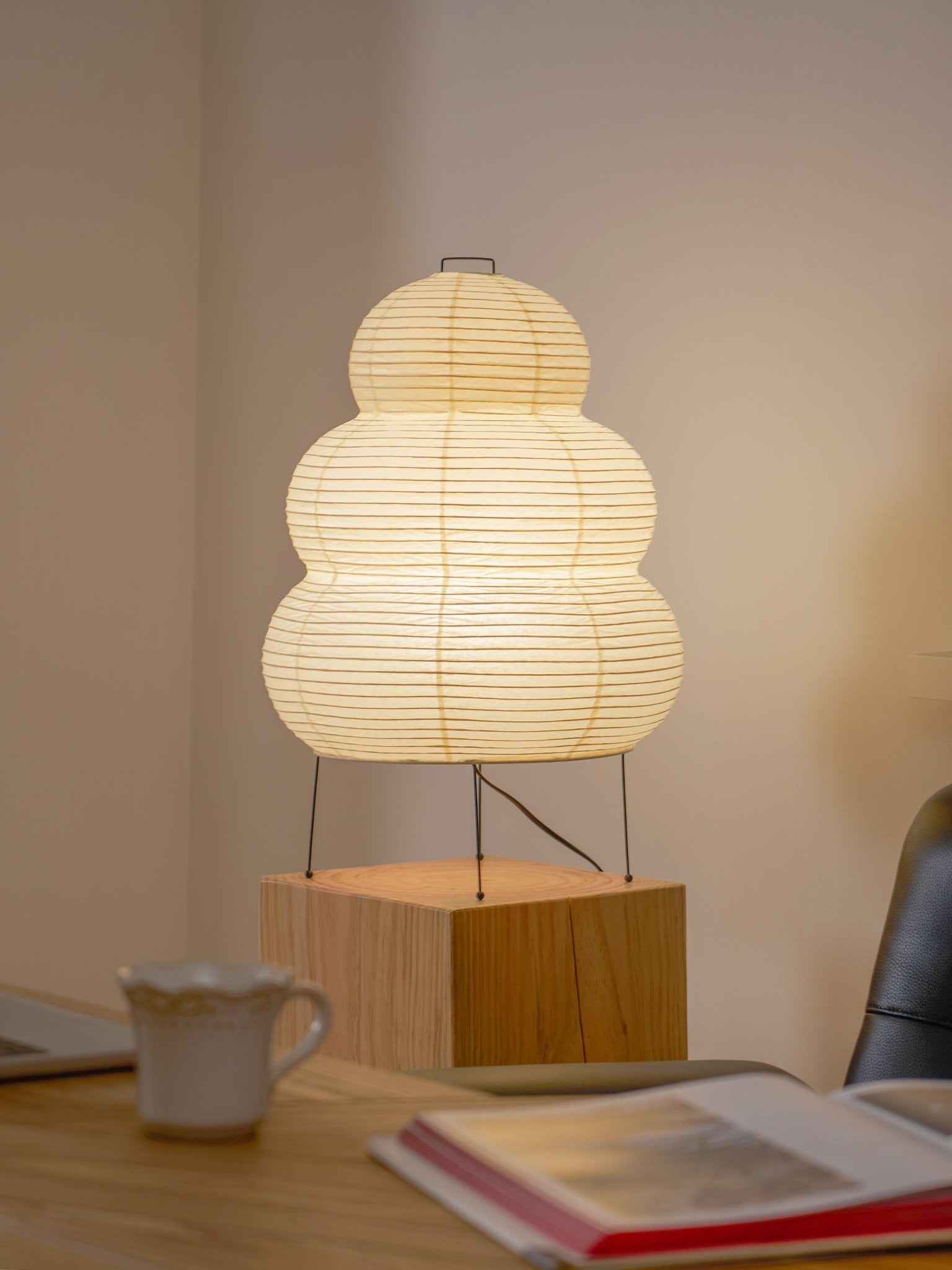 Shiori Glow Handmade Mulberry Paper Table Lamp Inspired By Japanese Lanterns
