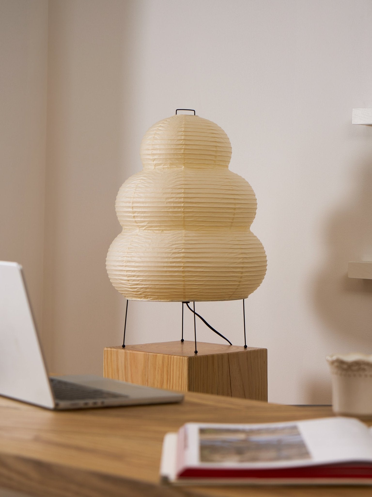 Shiori Glow Handmade Mulberry Paper Table Lamp Inspired By Japanese Lanterns