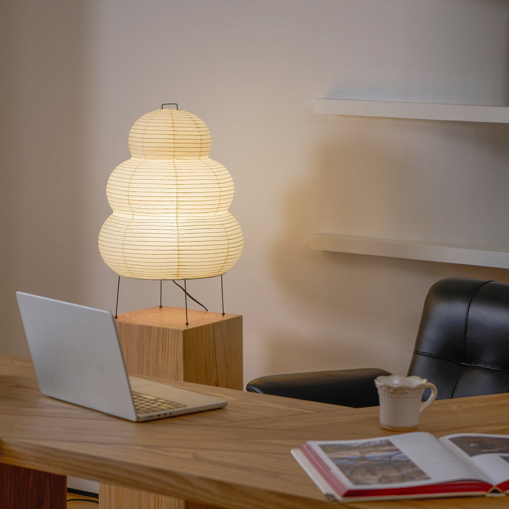Shiori Glow Handmade Mulberry Paper Table Lamp Inspired By Japanese Lanterns