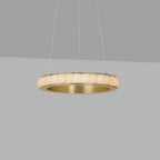 Orion Double Ring Alabaster Chandelier - Neutralighting