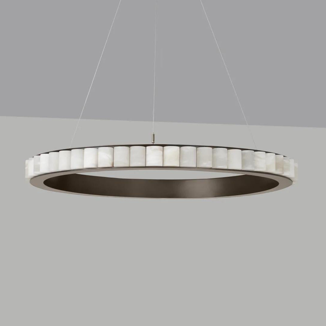 Orion dubbele ring albast kroonluchter | Fioriscas