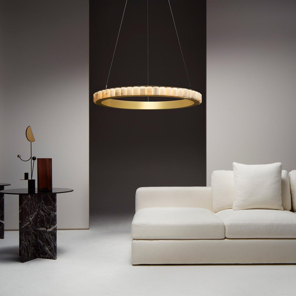 Orion dubbele ring albast kroonluchter | Fioriscas