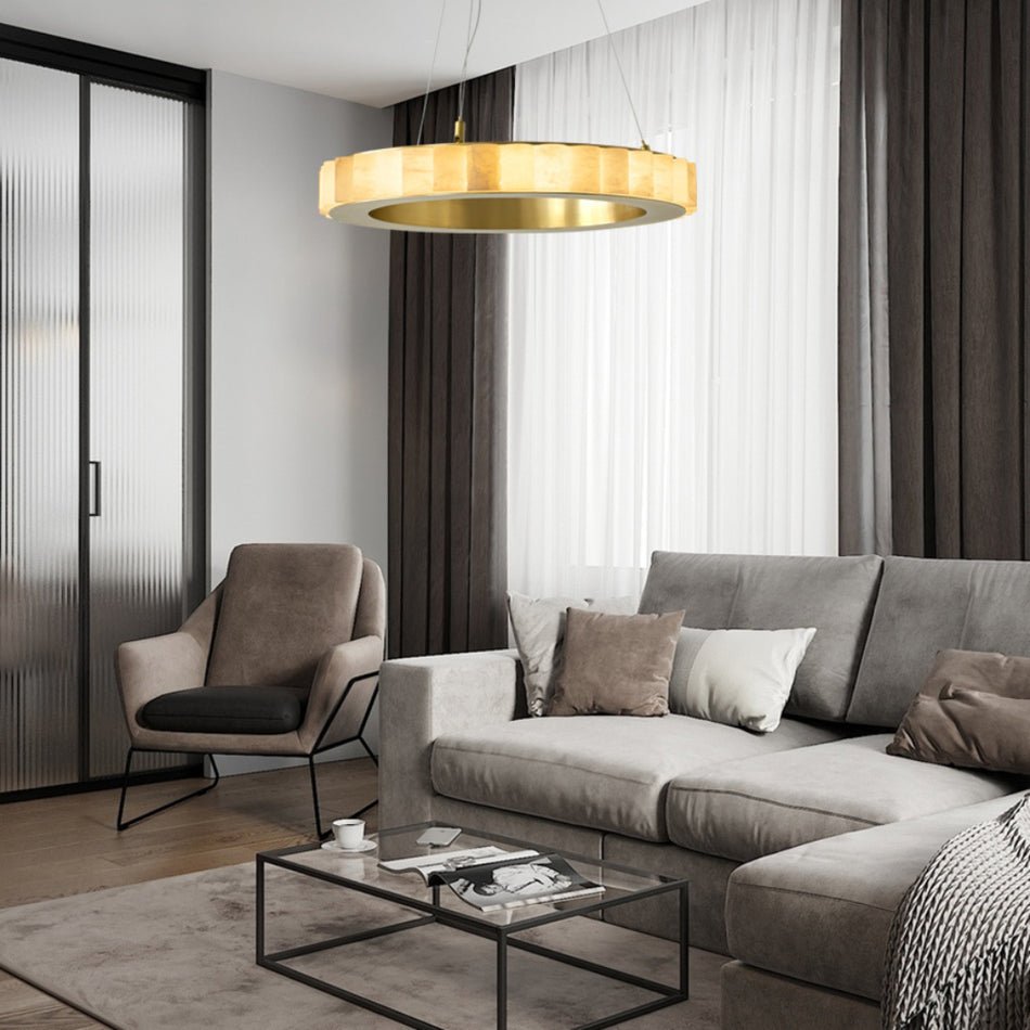 Orion dubbele ring albast kroonluchter | Fioriscas