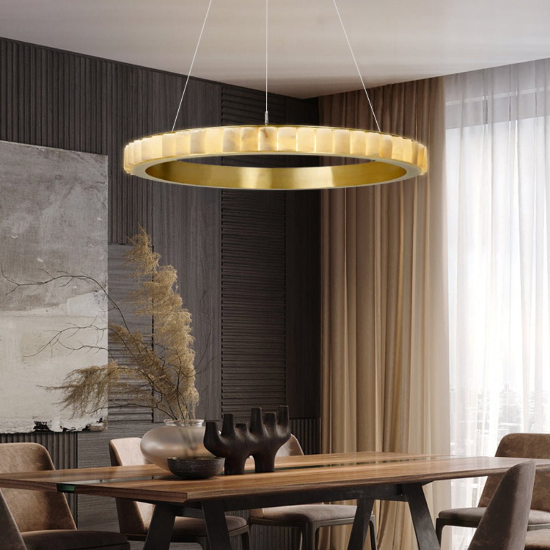 Orion dubbele ring albast kroonluchter | Fioriscas