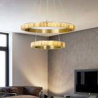 Orion dubbele ring albast kroonluchter | Fioriscas
