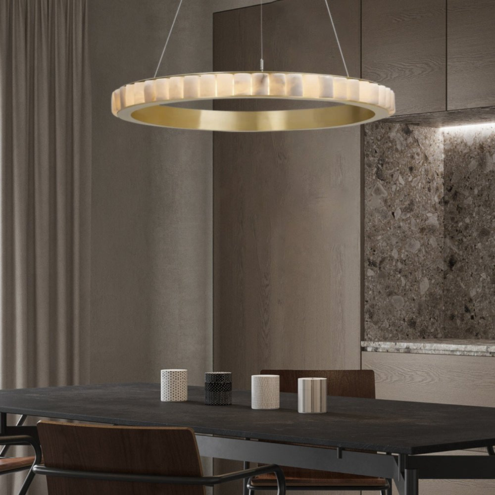 Orion dubbele ring albast kroonluchter | Fioriscas