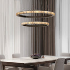 Orion dubbele ring albast kroonluchter | Fioriscas