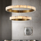 Orion dubbele ring albast kroonluchter | Fioriscas