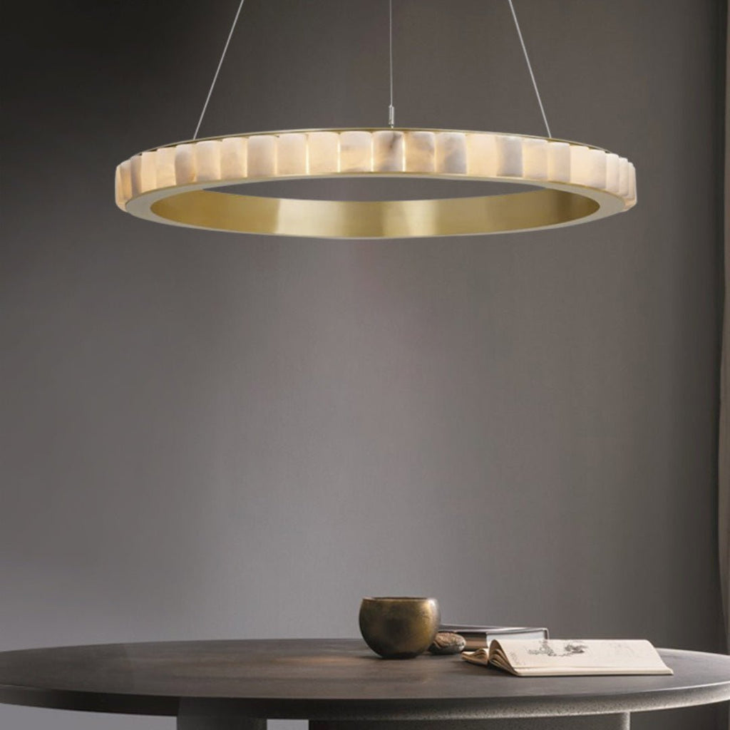 Orion dubbele ring albast kroonluchter | Fioriscas