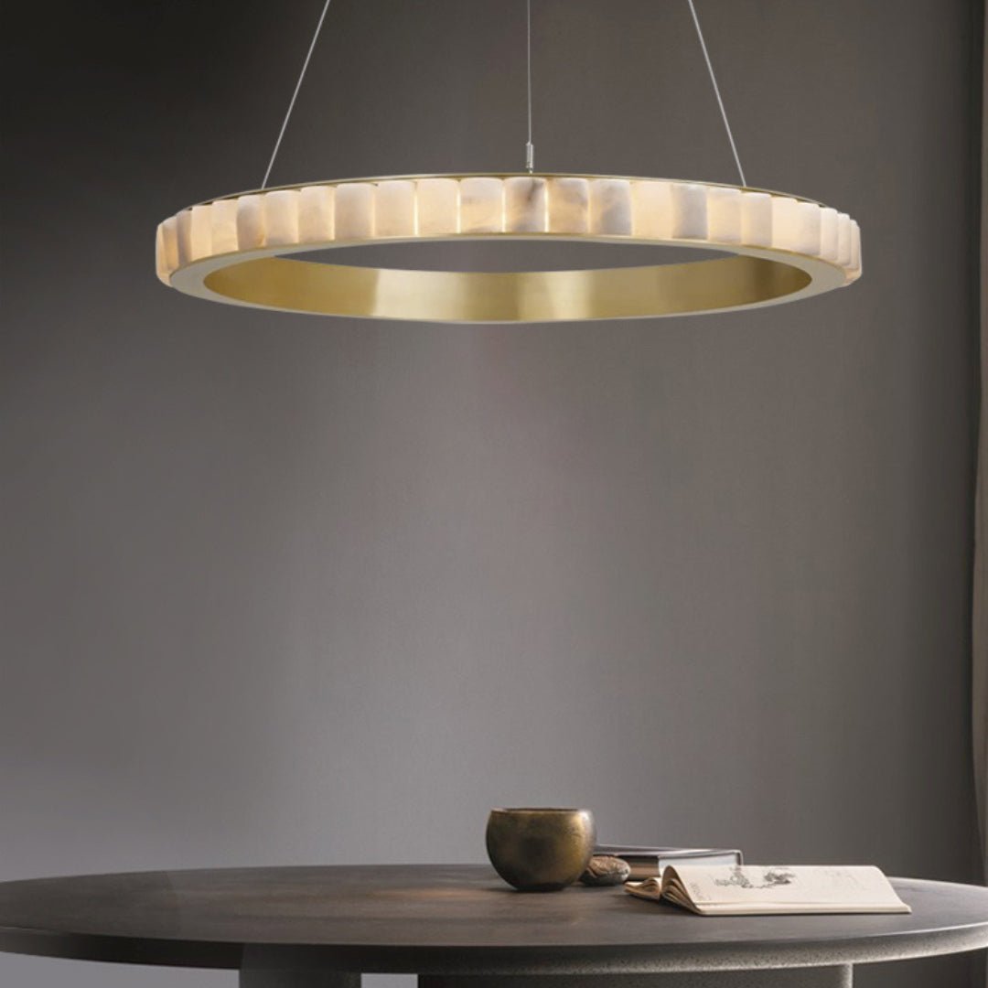 Orion dubbele ring albast kroonluchter | Fioriscas