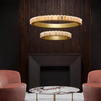 Orion dubbele ring albast kroonluchter | Fioriscas