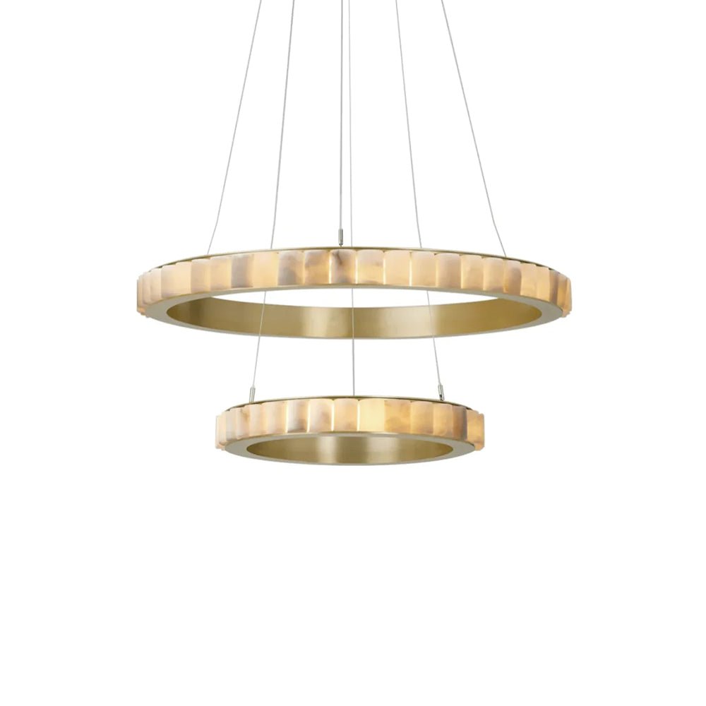 Orion dubbele ring albast kroonluchter | Fioriscas