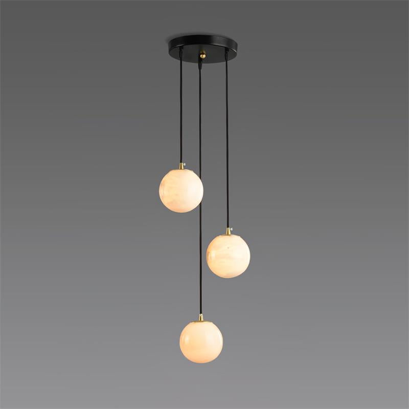Gloruvye Balls Modern Cluster Alabaster Chandelier - Neutralighting