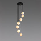 Gloruvye Balls Modern Cluster Alabaster Chandelier - Neutralighting