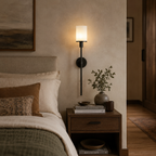Elongated Alabaster Wall Lamp Featuring Brass Accents For Modern Interiors