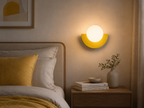 Lumenorb modern glasbollvägglampa med slät metallfinish