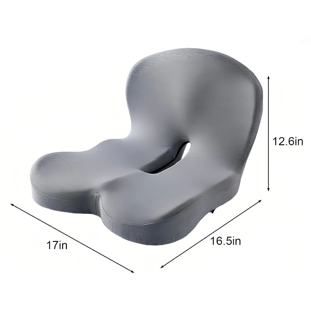 Cuscino per seduta in memory foam Alvara con supporto lombare per la schiena