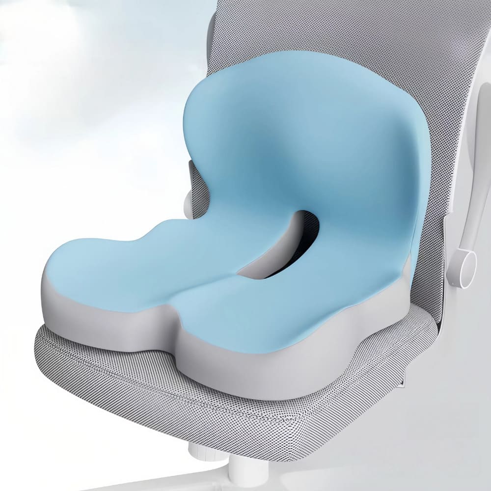 Cuscino per seduta in memory foam Alvara con supporto lombare per la schiena