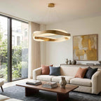 Wavecrest LED Chandelier for Dining Rooms in Stainless Steel and Acrylic