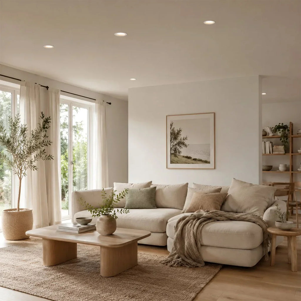 SoftGlow Recessed Anti Glare Ceiling Spotlight With Layered Inner Trim