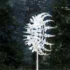 Roestbestendige kinetische windspinner voor tuindecoratie, metalen ontwerp met 18 bladen