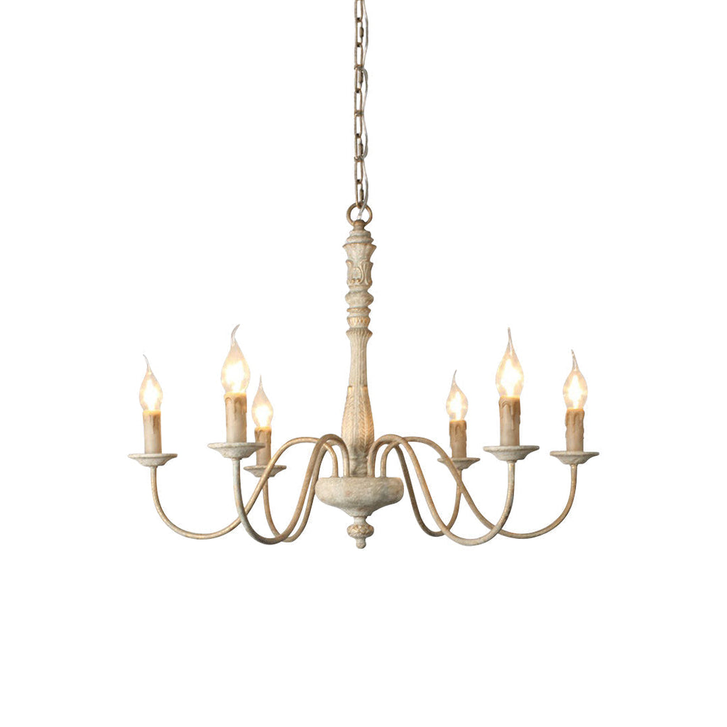 Ljomuvyi Traditional Farmhouse Metal Wood Chandelier - Neutralighting