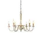 Ljomuvyi Traditional Farmhouse Metal Wood Chandelier - Neutralighting