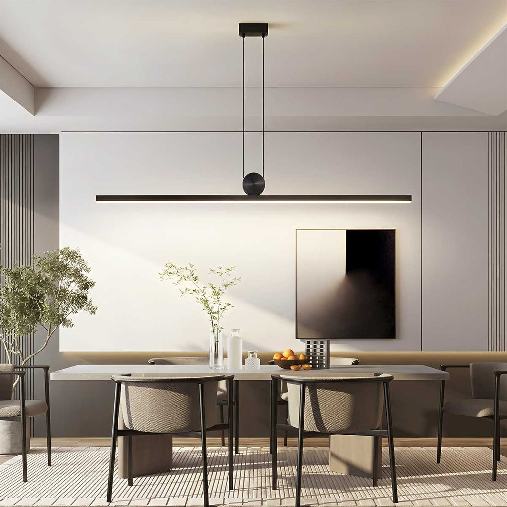 Minimalistyczna lampa wisząca HaloArc z aluminium z okrągłym połączeniem