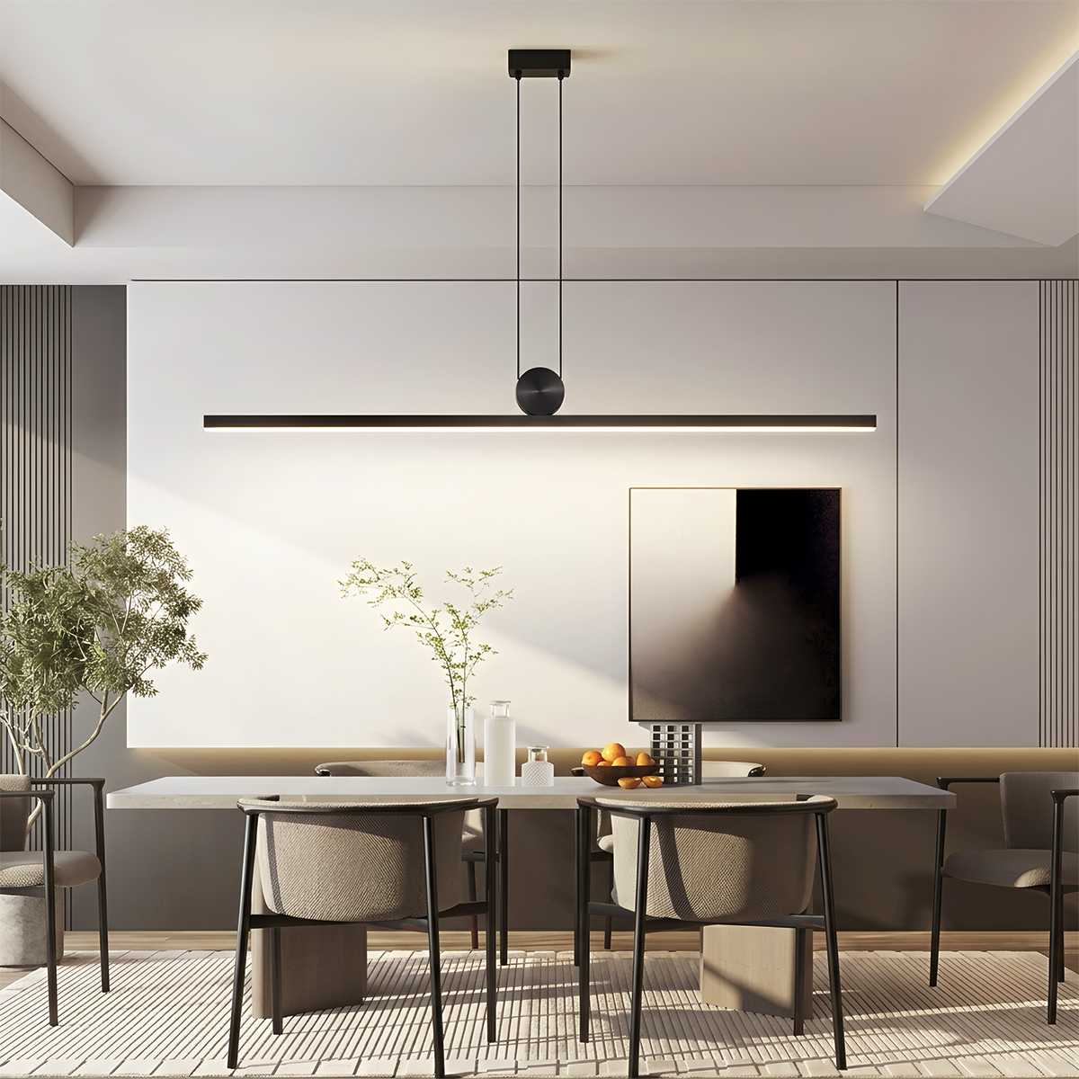 Minimalistyczna lampa wisząca HaloArc z aluminium z okrągłym połączeniem
