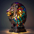 Bunte Akzentleuchte aus Vitrageglas in Tierform, Vitrafauna