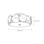 Lampada da soffitto sofisticata a disco piatto in vetro alabastro Zoruvys | Fioriscas