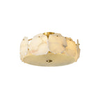 Zoruvys Sophisticated Disc Flat Alabaster Glass Ceiling Light - Neutralighting