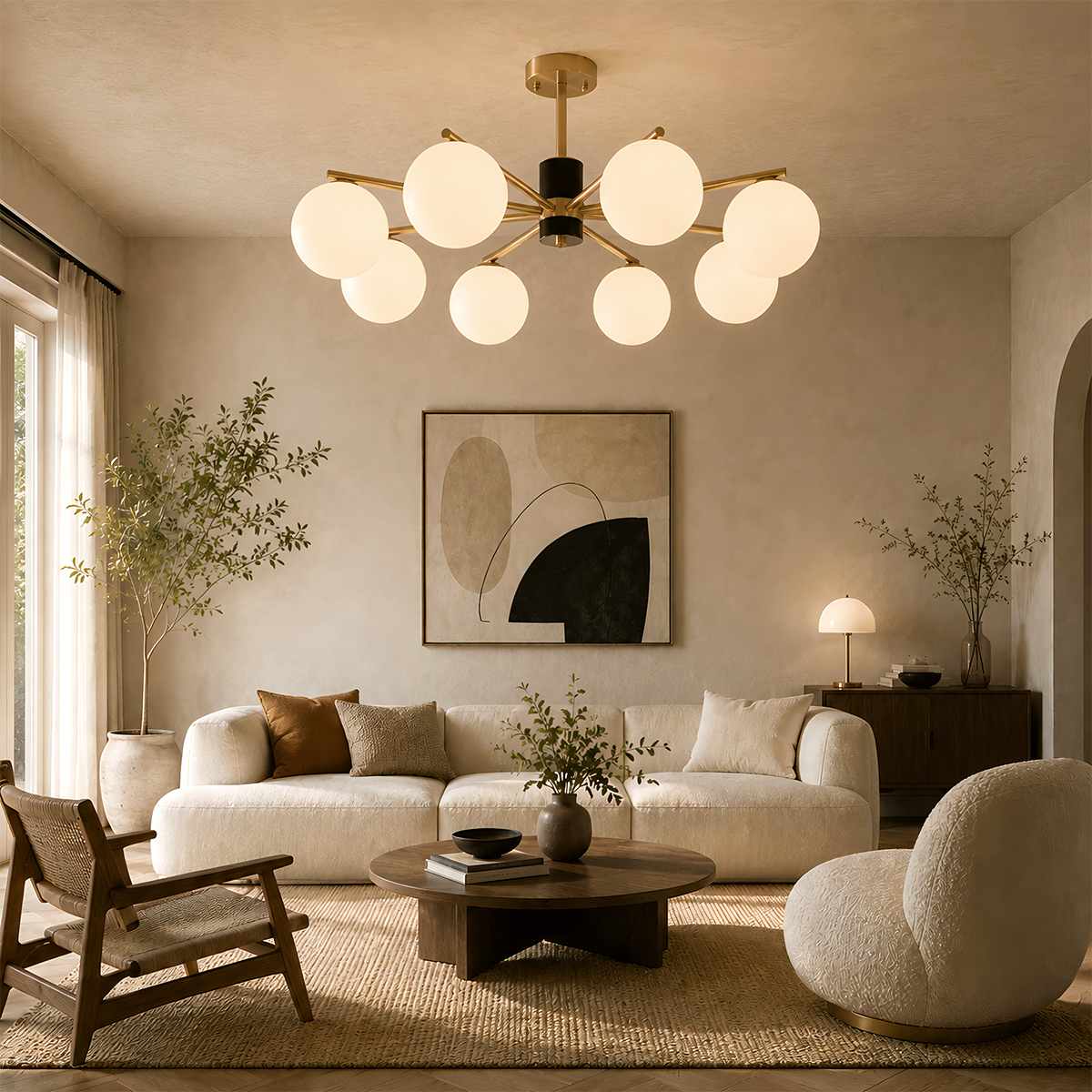 AstraGlobe Chandelier With Ambient Globe Shades For Dining Rooms