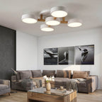 Lampa sufitowa LumaWood Fusion z aluminiowym korpusem i dyfuzorem LED
