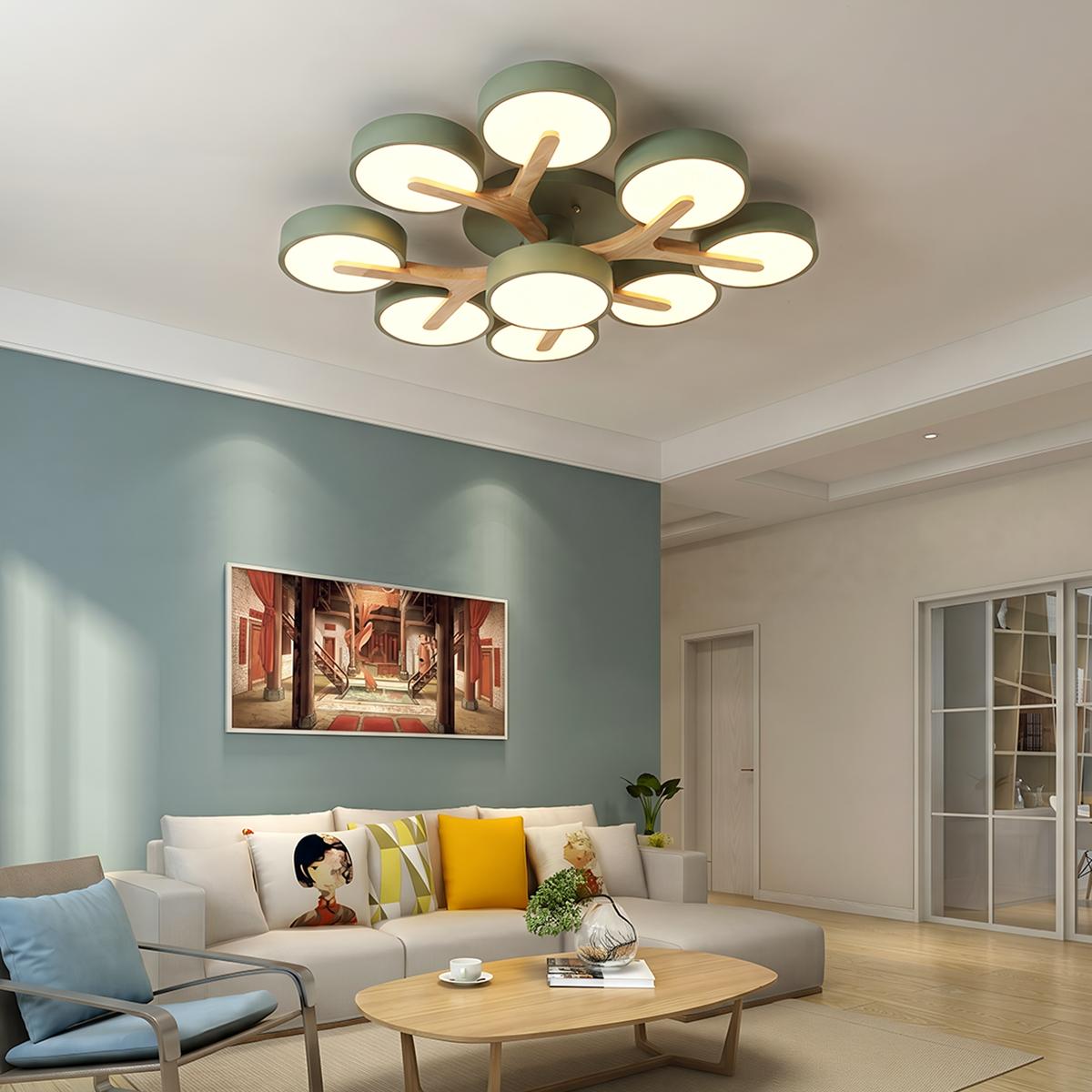 Lampa sufitowa LumaWood Fusion z aluminiowym korpusem i dyfuzorem LED