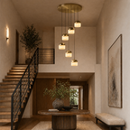 Asteria Alabaster Pendant Light With Marble Shade And Matte Base