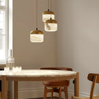 Asteria Alabaster Pendant Light With Marble Shade And Matte Base