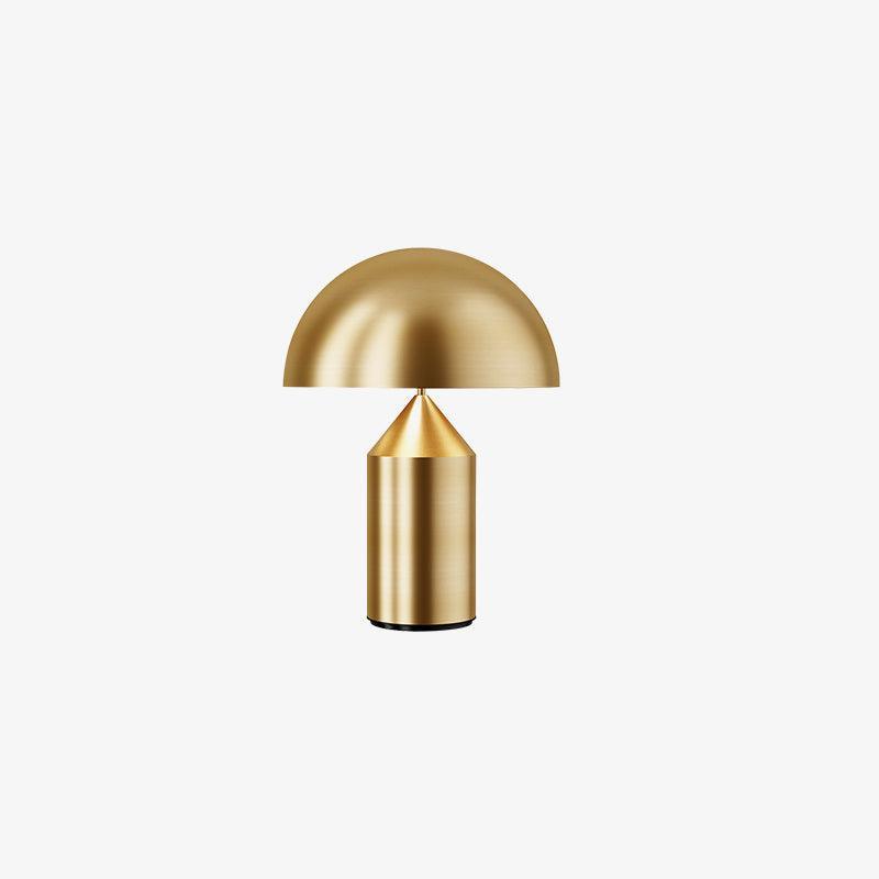 Stolní lampa Atollo Lunaro, sochařský kovový design v italském stylu