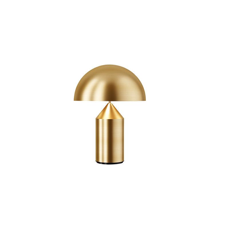 Stolní lampa Atollo Lunaro, sochařský kovový design v italském stylu