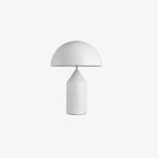 Stolní lampa Atollo Lunaro, sochařský kovový design v italském stylu