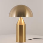 Stolní lampa Atollo Lunaro, sochařský kovový design v italském stylu