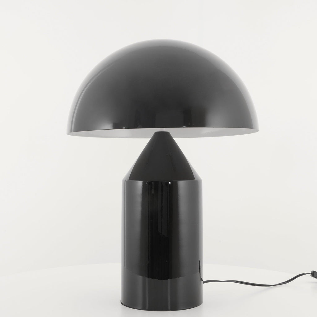 Stolní lampa Atollo Lunaro, sochařský kovový design v italském stylu
