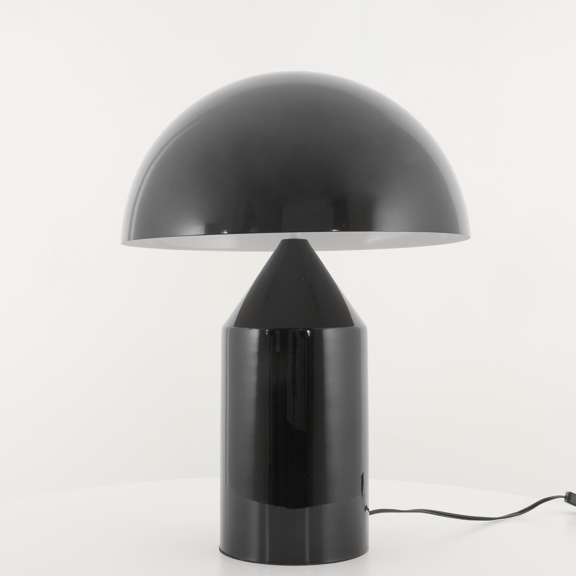 Stolní lampa Atollo Lunaro, sochařský kovový design v italském stylu