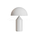 Stolní lampa Atollo Lunaro, sochařský kovový design v italském stylu