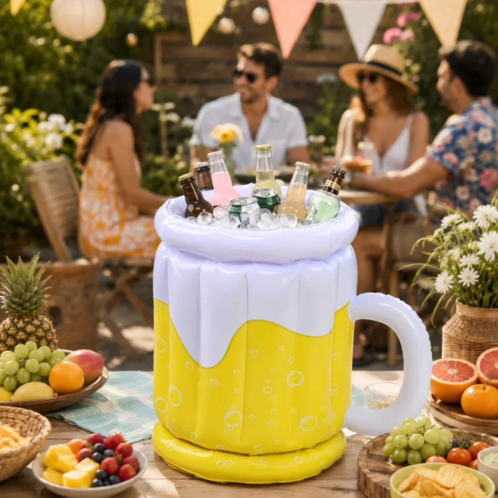 Inflatable Beer Mug Ice Bucket for Chilled Drinks at Any Party | Fioriscas