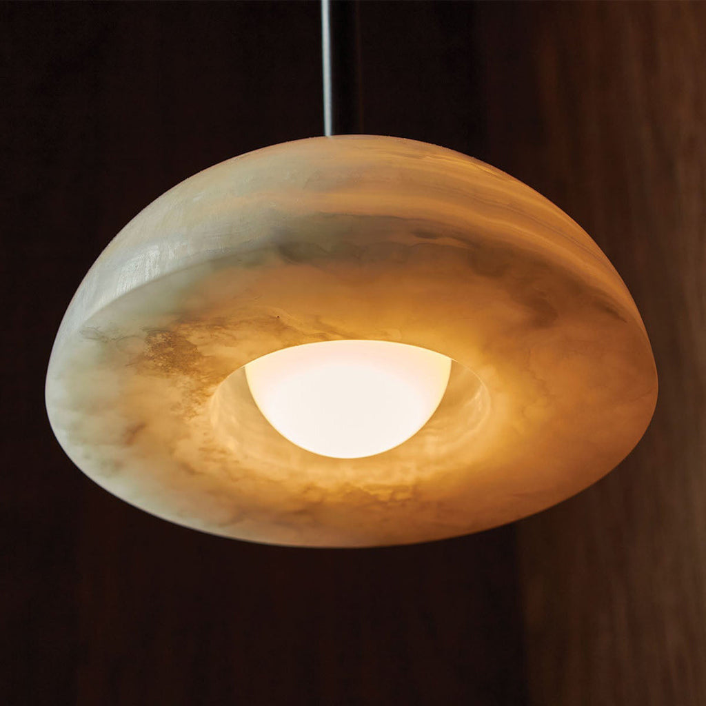 Aurelia moderni minimalistinen eleganssi messinki-metalli-lasiriippuvalaisin | Fioriscas