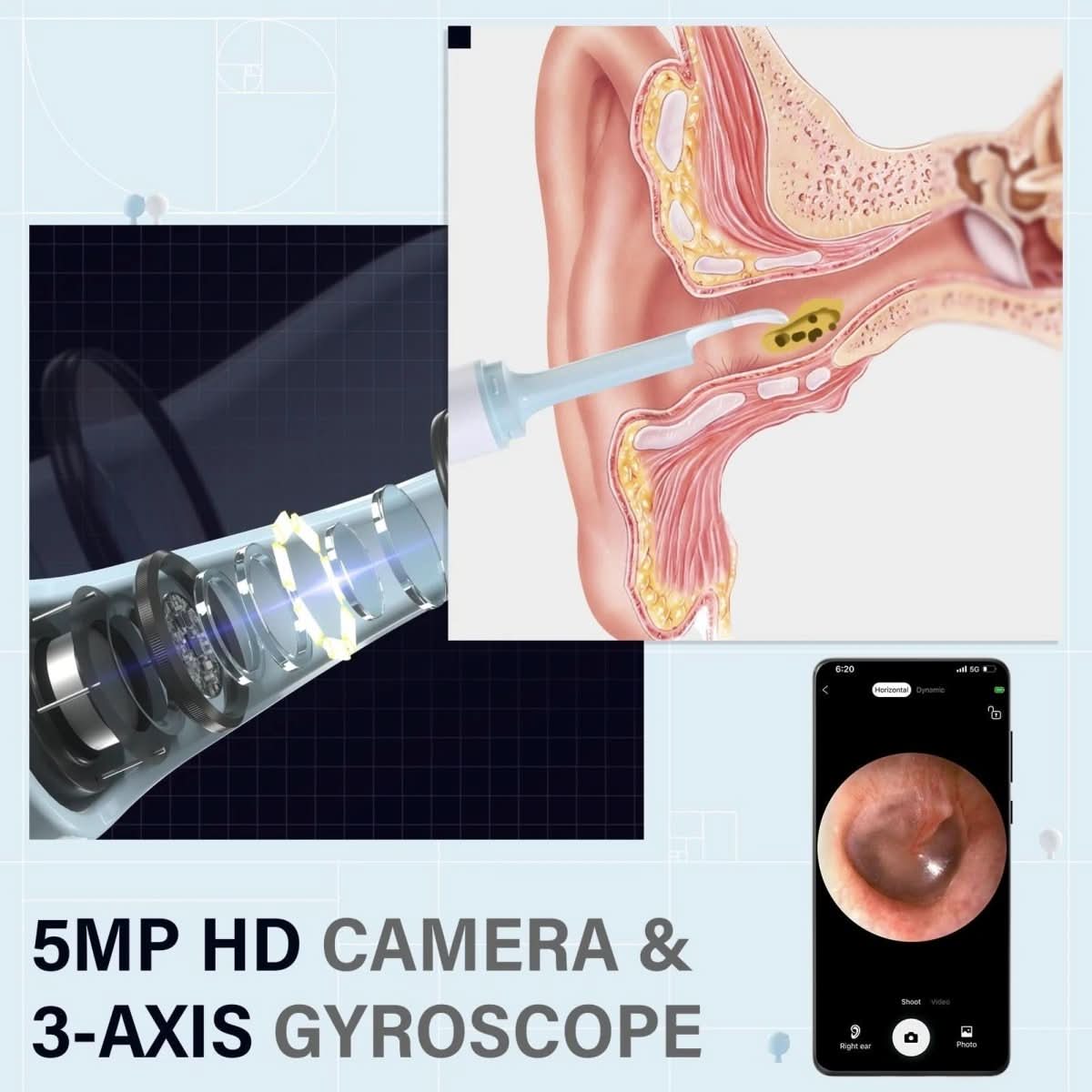 1080P Inspection Camera with 6 LED - Fioriscas