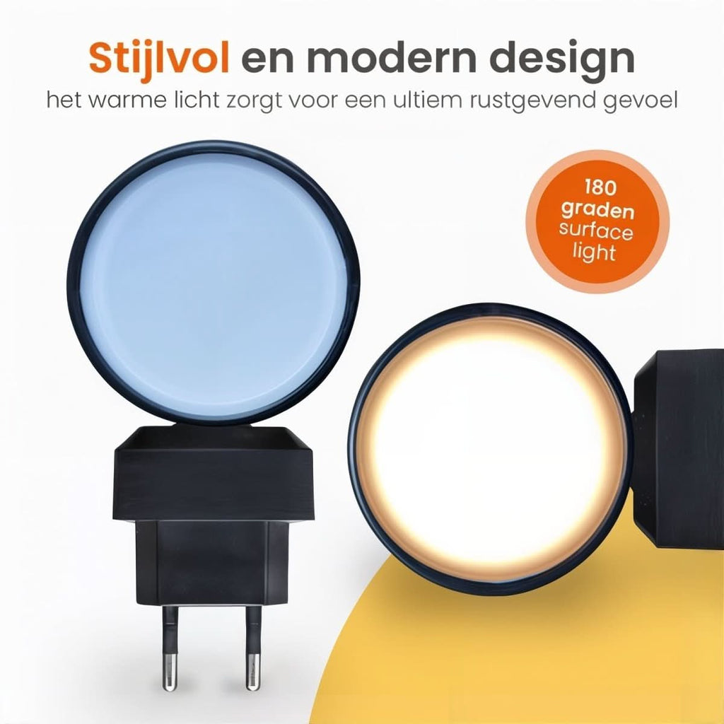 Dimmbare LED-nachtlamp met dag/nacht sensor voor aangename kamerverlichting - Fioriscas