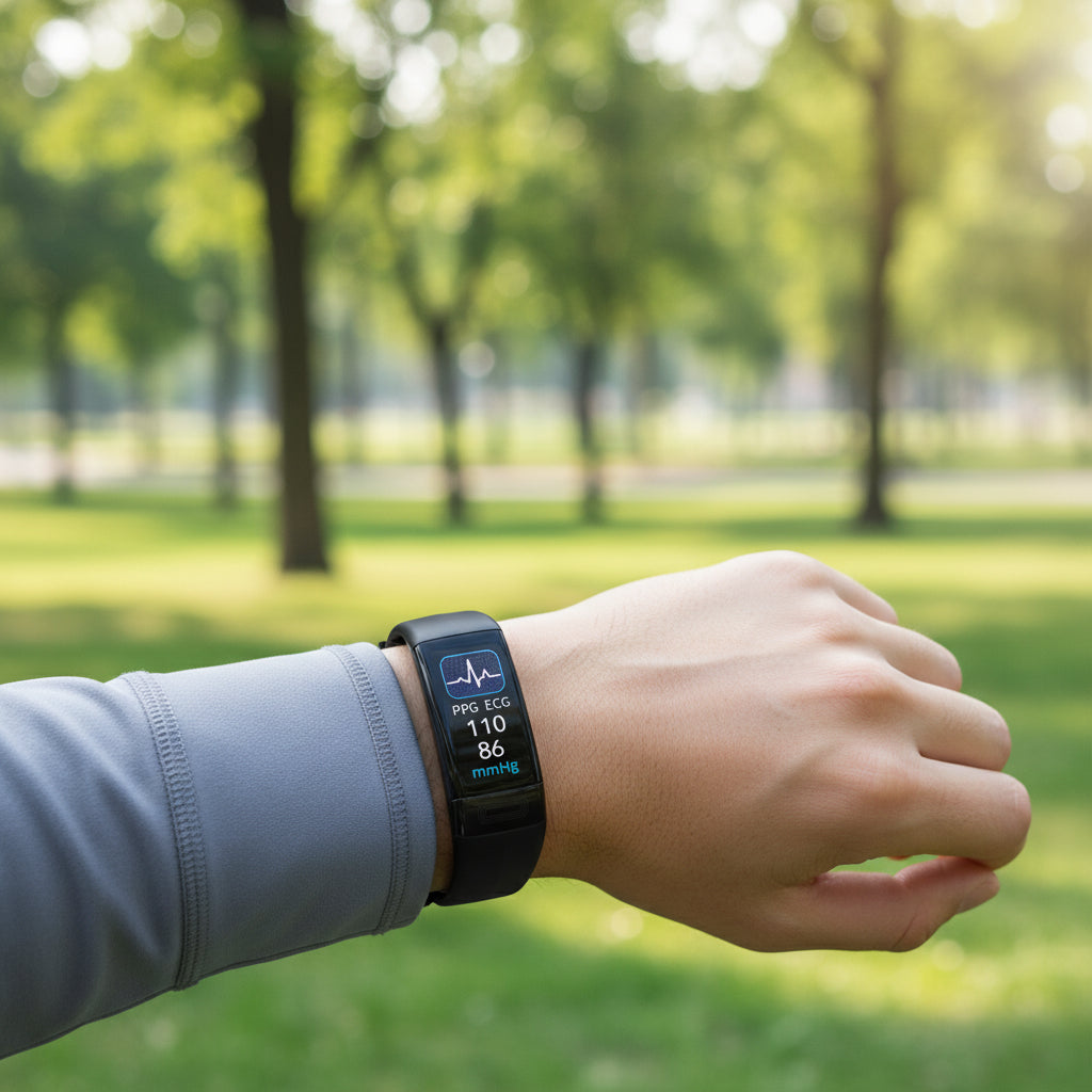 Smart Armband with Blood Pressure Measurement, ECG & Heart Rate Monitor - Fioriscas