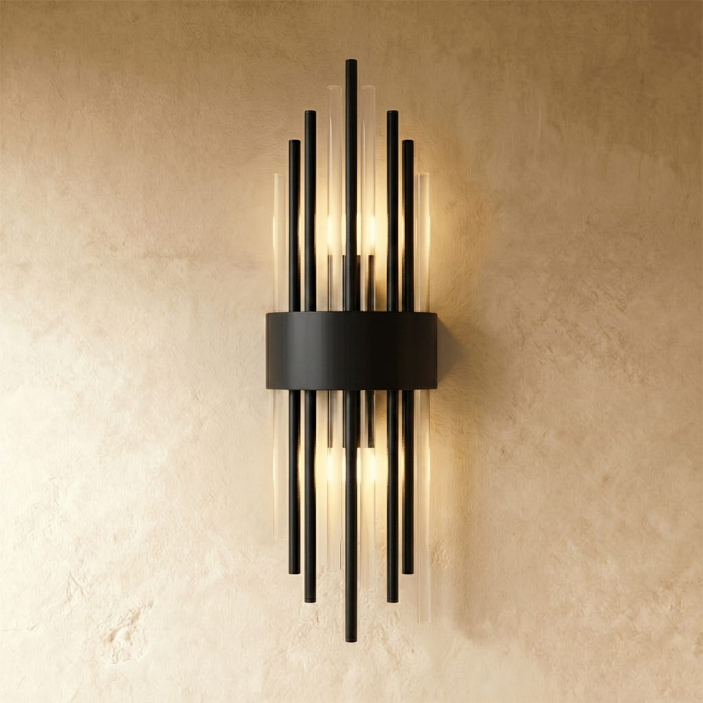 Nástěnná lampa Aurora Crystal Prism z nerezové oceli s jemným LED světlem